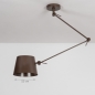 Foto 75385-1: Bruine hanglamp met verstelbare knikarm | Koffiekleurige plafondlamp