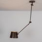Foto 75385-3: Bruine hanglamp met verstelbare knikarm | Koffiekleurige plafondlamp