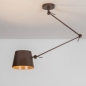 Foto 75385-4: Bruine hanglamp met verstelbare knikarm | Koffiekleurige plafondlamp