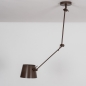 Foto 75385-5: Bruine hanglamp met verstelbare knikarm | Koffiekleurige plafondlamp
