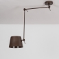 Foto 75385-6: Bruine hanglamp met verstelbare knikarm | Koffiekleurige plafondlamp