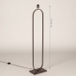 Foto 75396-1: Bruine vloerlamp frame met open ovale vorm zonder kap
