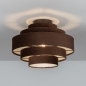 Foto 75420-3: Plafondlamp in zachte, velvet stof, uitgevoerd in een chocolade bruine kleur
