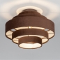 Foto 75420-4: Plafondlamp in zachte, velvet stof, uitgevoerd in een chocolade bruine kleur
