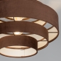 Foto 75420-6: Plafondlamp in zachte, velvet stof, uitgevoerd in een chocolade bruine kleur