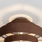 Foto 75420-8: Plafondlamp in zachte, velvet stof, uitgevoerd in een chocolade bruine kleur
