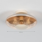 Foto 75436-1: Ronde, beige plafondlamp voorzien van champagne-kleurig glas