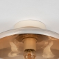 Foto 75436-9: Ronde, beige plafondlamp voorzien van champagne-kleurig glas