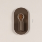 Foto 75452-1: Koffiebruine Fitting Wandlamp – Uniek Design met Ovale Wandplaat