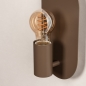 Foto 75452-12: Koffiebruine Fitting Wandlamp – Uniek Design met Ovale Wandplaat