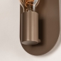 Foto 75452-13: Koffiebruine Fitting Wandlamp – Uniek Design met Ovale Wandplaat