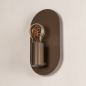 Foto 75452-8: Koffiebruine Fitting Wandlamp – Uniek Design met Ovale Wandplaat
