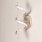 Foto 75456-8: Beige led krul wandlamp met drie dim standen