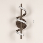 Foto 75457-1: Bruine led krul wandlamp met drie dim standen