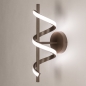 Foto 75457-3: Bruine led krul wandlamp met drie dim standen