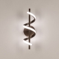 Foto 75457-4: Bruine led krul wandlamp met drie dim standen