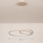 Foto 75462-1 maatindicatie: Dimbare, beige led hanglamp in prachtig design (Ø50cm)