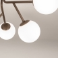 Foto 75466-6: Bruine plafondlamp met zes witte bollen