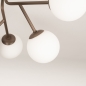 Foto 75466-7: Bruine plafondlamp met zes witte bollen