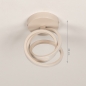 Foto 75467-1: Beige led plafondlamp met drie dim standen