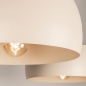 Foto 75471-12: Grote beige hanglamp met twee kappen