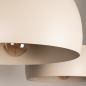Foto 75471-13: Grote beige hanglamp met twee kappen