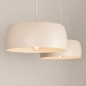 Foto 75471-5: Grote beige hanglamp met twee kappen