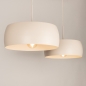 Foto 75471-8: Grote beige hanglamp met twee kappen
