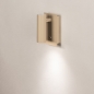 Foto 75502-2: Moderne wandlamp mat beige met schakelaar en verstelbare spot