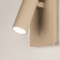 Foto 75502-7: Moderne wandlamp mat beige met schakelaar en verstelbare spot