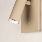 Foto 75502-8: Moderne wandlamp mat beige met schakelaar en verstelbare spot