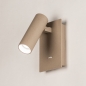 Foto 75503-4: Moderne wandlamp mat taupe met schakelaar en verstelbare spot