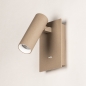 Foto 75503-5: Moderne wandlamp mat taupe met schakelaar en verstelbare spot