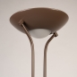 Foto 75514-10: Led uplighter met leeslamp in het koffiebruin en dimbaar met de dimmers op het armatuur