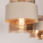 Foto 75521-11: Beige hanglamp voorzien van drie glazen kappen