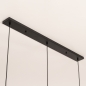 Foto 75523-14: Zwarte hanglamp voorzien van drie rookglazen kappen