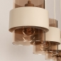 Foto 75526-12: Beige hanglamp voorzien van vier glazen kappen