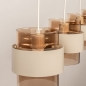 Foto 75526-13: Beige hanglamp voorzien van vier glazen kappen