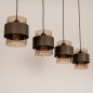 Foto 75527-9: Bruine hanglamp voorzien van vier glazen kappen