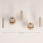 Foto 75531-1: Vijf lichts hanglamp in prachtige beige kleur!