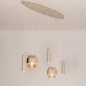 Foto 75531-2: Vijf lichts hanglamp in prachtige beige kleur!