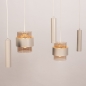 Foto 75531-6: Vijf lichts hanglamp in prachtige beige kleur!