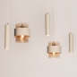 Foto 75531-7: Vijf lichts hanglamp in prachtige beige kleur!