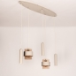 Foto 75531-8: Vijf lichts hanglamp in prachtige beige kleur!