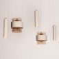 Foto 75531-9: Vijf lichts hanglamp in prachtige beige kleur!