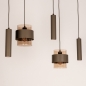 Foto 75532-9: Vijf lichts hanglamp in prachtige bruine kleur!