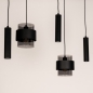 Foto 75533-9: Vijf lichts hanglamp in zwarte kleur; stoer en sfeervol tegelijk!