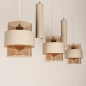 Foto 75534-10: Vijf lichts hanglamp in prachtige beige kleur!