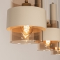 Foto 75534-11: Vijf lichts hanglamp in prachtige beige kleur!