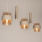 Foto 75534-4: Vijf lichts hanglamp in prachtige beige kleur!